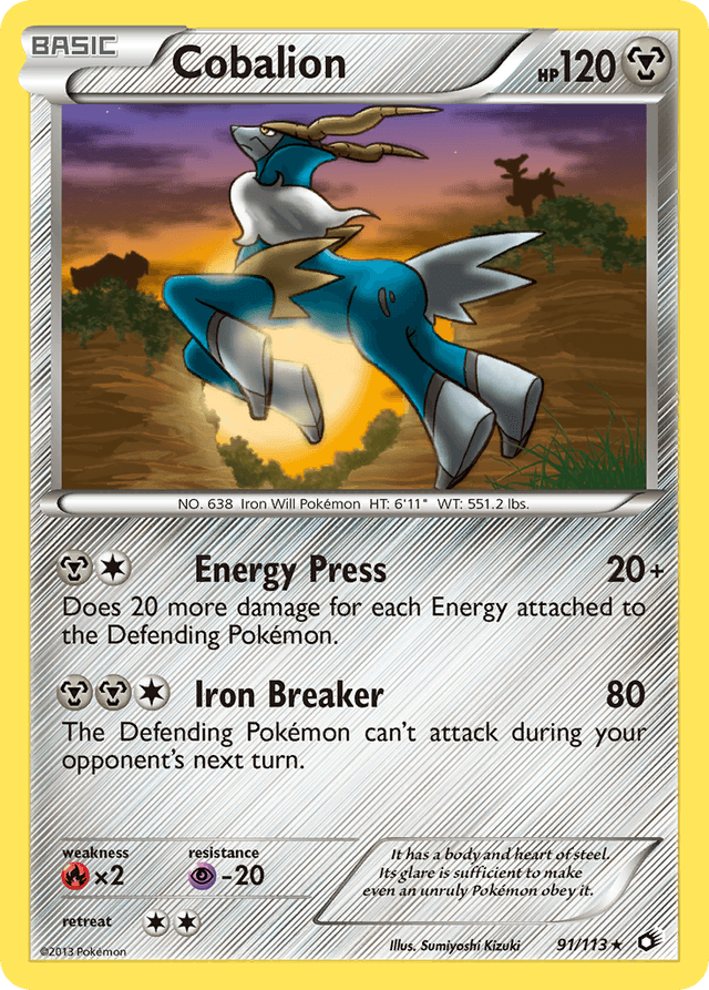 Carta Cobalion 91/113 do set Legendary Treasures — Pokémon TCG | Bynx