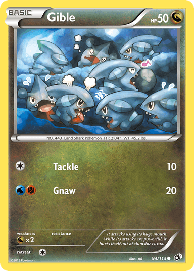 Carta Gible 94/113 do set Legendary Treasures — Pokémon TCG | Bynx
