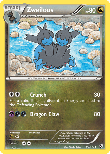 Carta Zweilous 98/113 do set Legendary Treasures — Pokémon TCG | Bynx