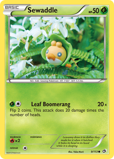 Carta Sewaddle 9/113 do set Legendary Treasures — Pokémon TCG | Bynx