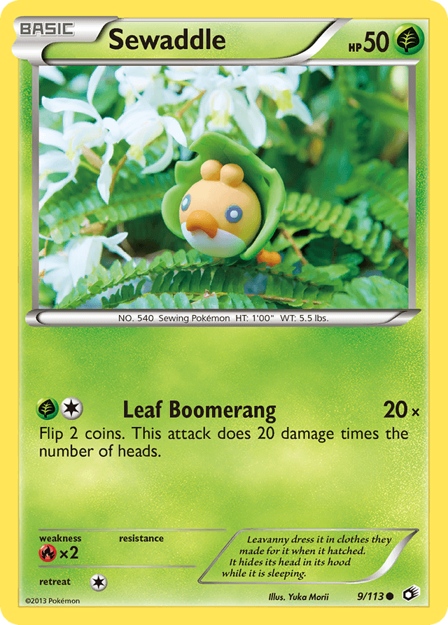 Carta Sewaddle 9/113 do set Legendary Treasures — Pokémon TCG | Bynx