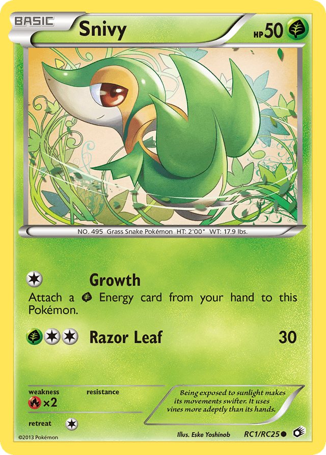 Carta Snivy RC1/113 do set Legendary Treasures — Pokémon TCG | Bynx