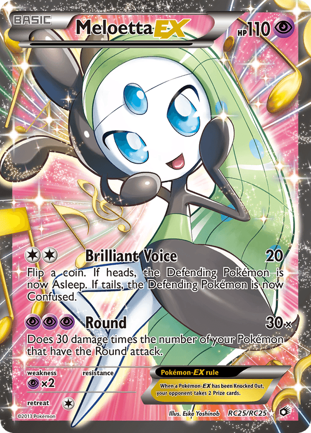 Carta Meloetta-EX RC25/113 do set Legendary Treasures — Pokémon TCG | Bynx