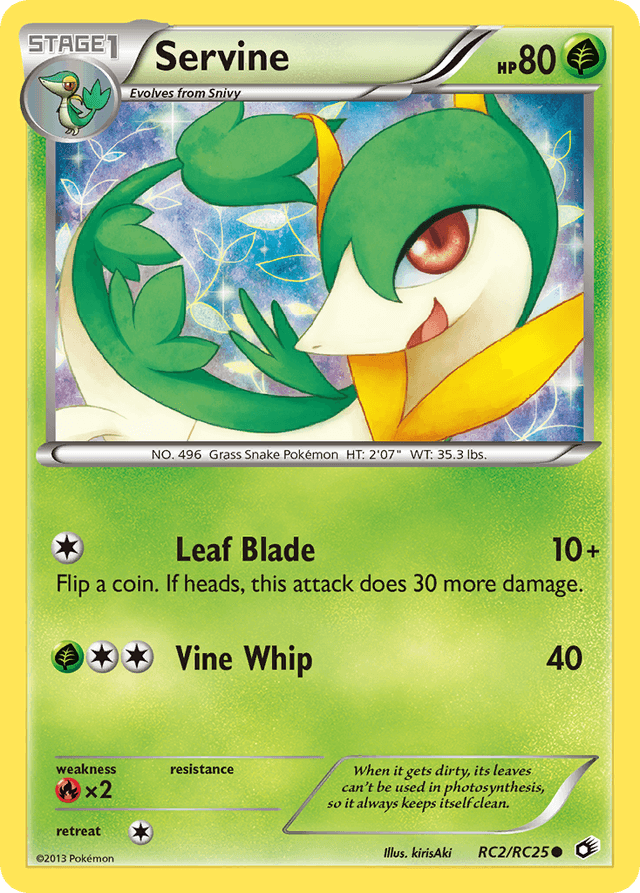 Carta Servine RC2/113 do set Legendary Treasures — Pokémon TCG | Bynx