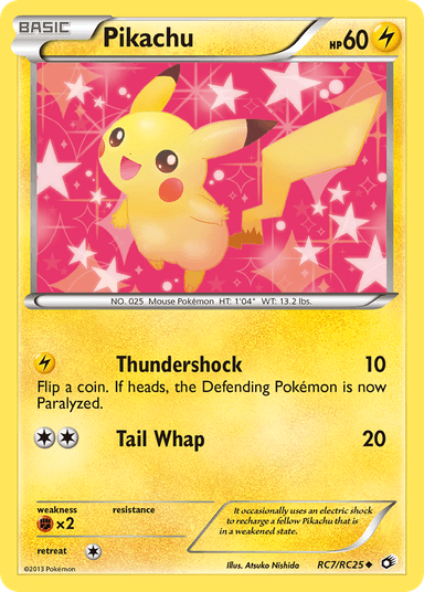 Carta Pikachu RC7/113 do set Legendary Treasures — Pokémon TCG | Bynx