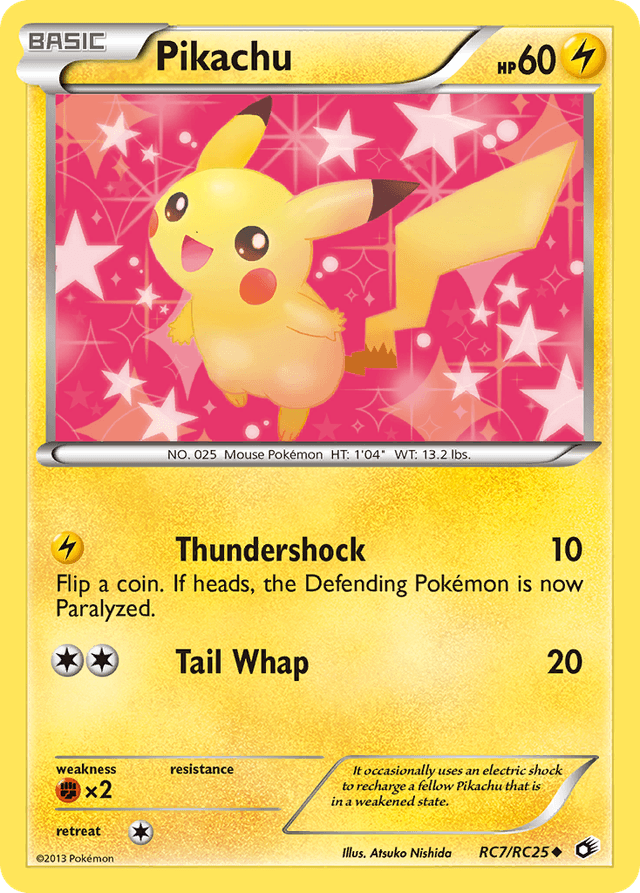 Carta Pikachu RC7/113 do set Legendary Treasures — Pokémon TCG | Bynx