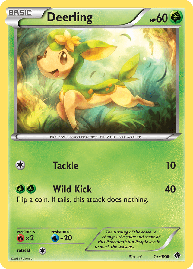Carta Deerling 15/98 do set Emerging Powers — Pokémon TCG | Bynx