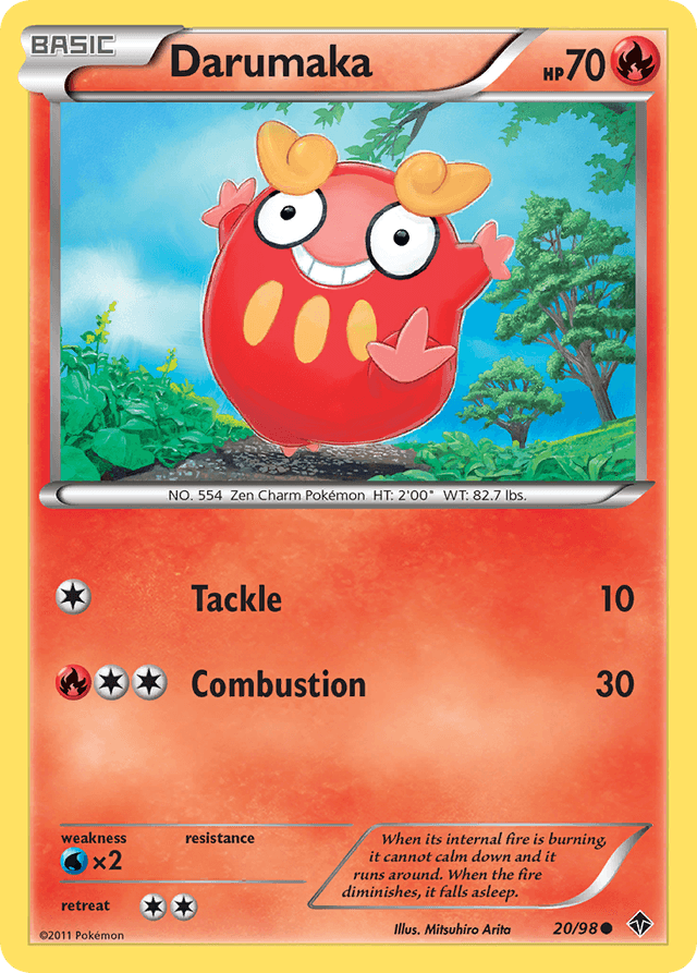 Carta Darumaka 20/98 do set Emerging Powers — Pokémon TCG | Bynx