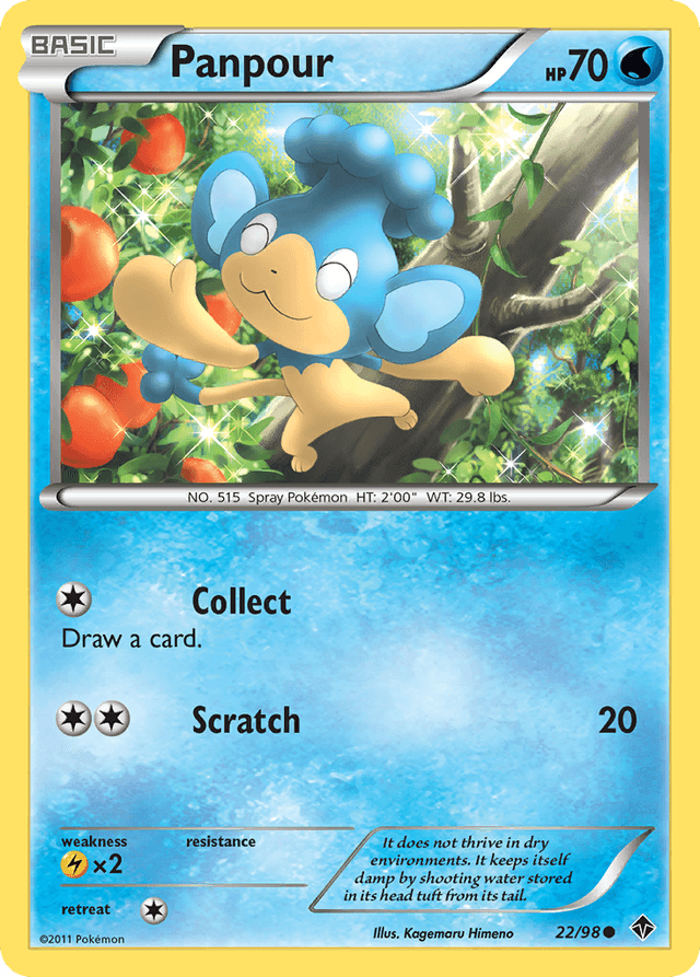 Carta Panpour 22/98 do set Emerging Powers — Pokémon TCG | Bynx
