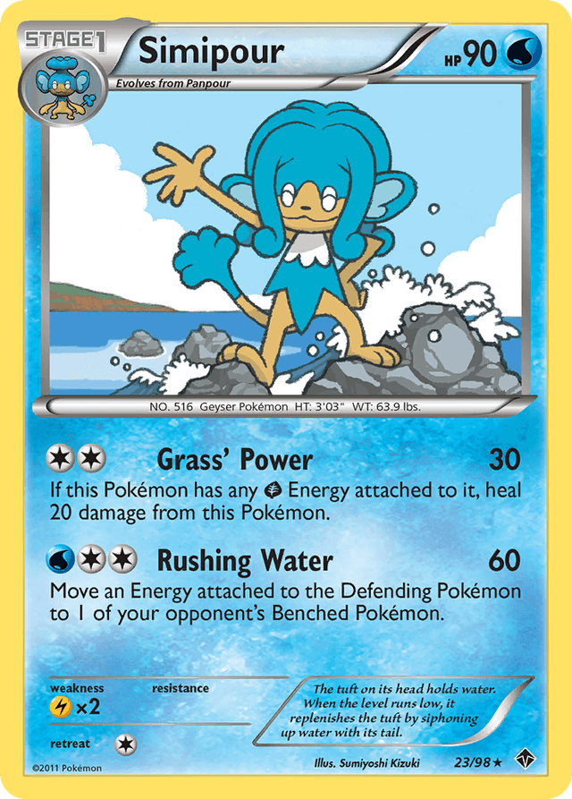 Carta Simipour 23/98 do set Emerging Powers — Pokémon TCG | Bynx