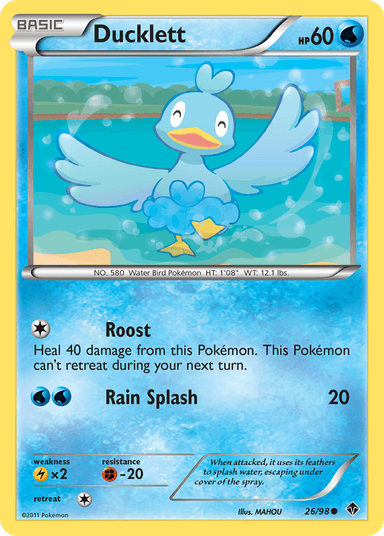Carta Ducklett 26/98 do set Emerging Powers — Pokémon TCG | Bynx