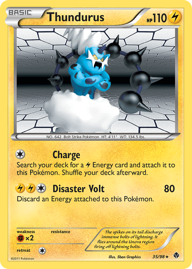 Carta Thundurus 35/98 do set Emerging Powers — Pokémon TCG | Bynx
