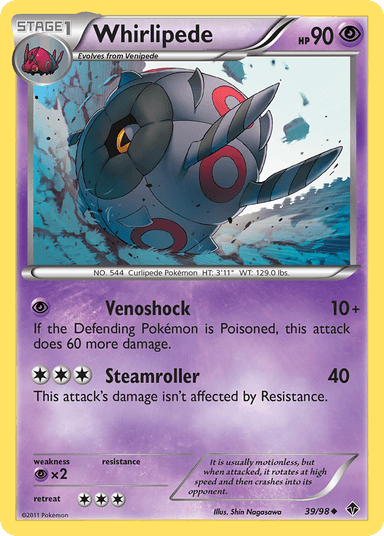 Carta Whirlipede 39/98 do set Emerging Powers — Pokémon TCG | Bynx