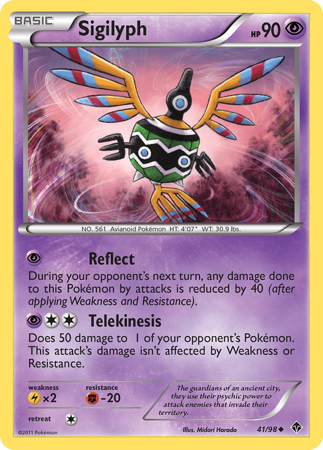 Carta Sigilyph 41/98 do set Emerging Powers — Pokémon TCG | Bynx