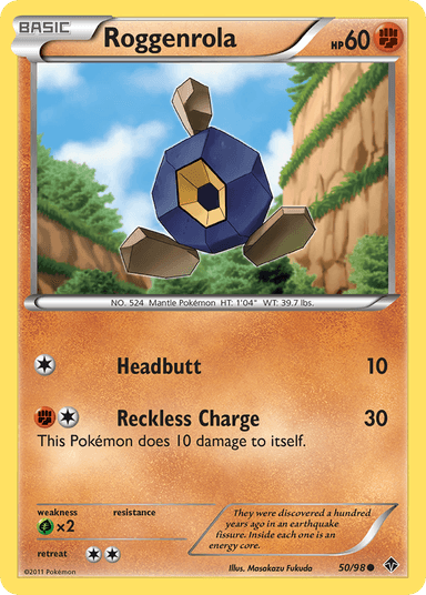 Carta Roggenrola 50/98 do set Emerging Powers — Pokémon TCG | Bynx