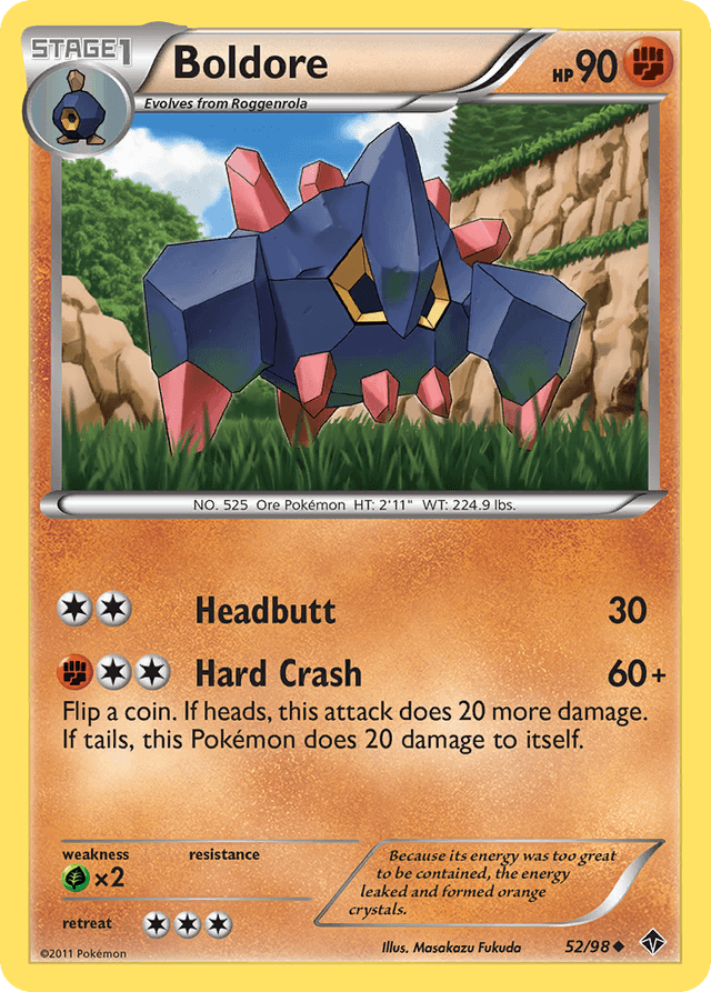 Carta Boldore 52/98 do set Emerging Powers — Pokémon TCG | Bynx