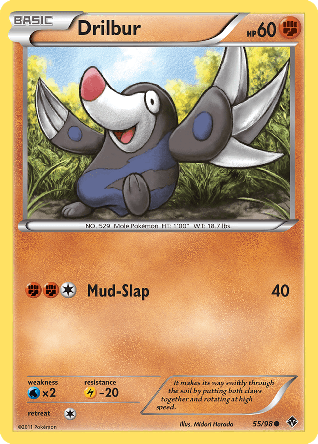 Carta Drilbur 55/98 do set Emerging Powers — Pokémon TCG | Bynx
