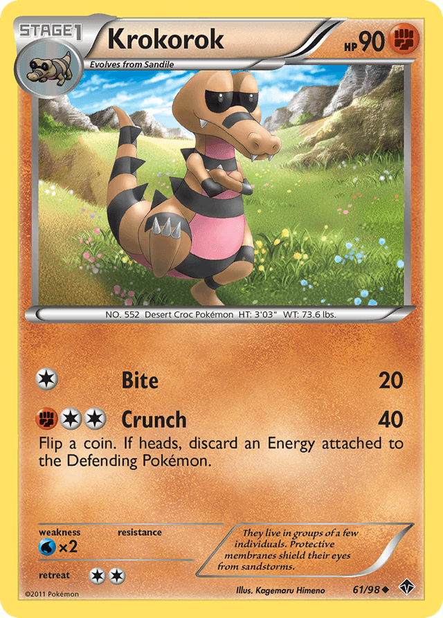 Carta Krokorok 61/98 do set Emerging Powers — Pokémon TCG | Bynx