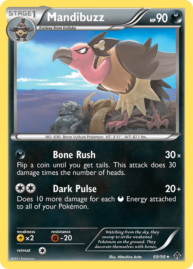 Carta Mandibuzz 69/98 do set Emerging Powers — Pokémon TCG | Bynx