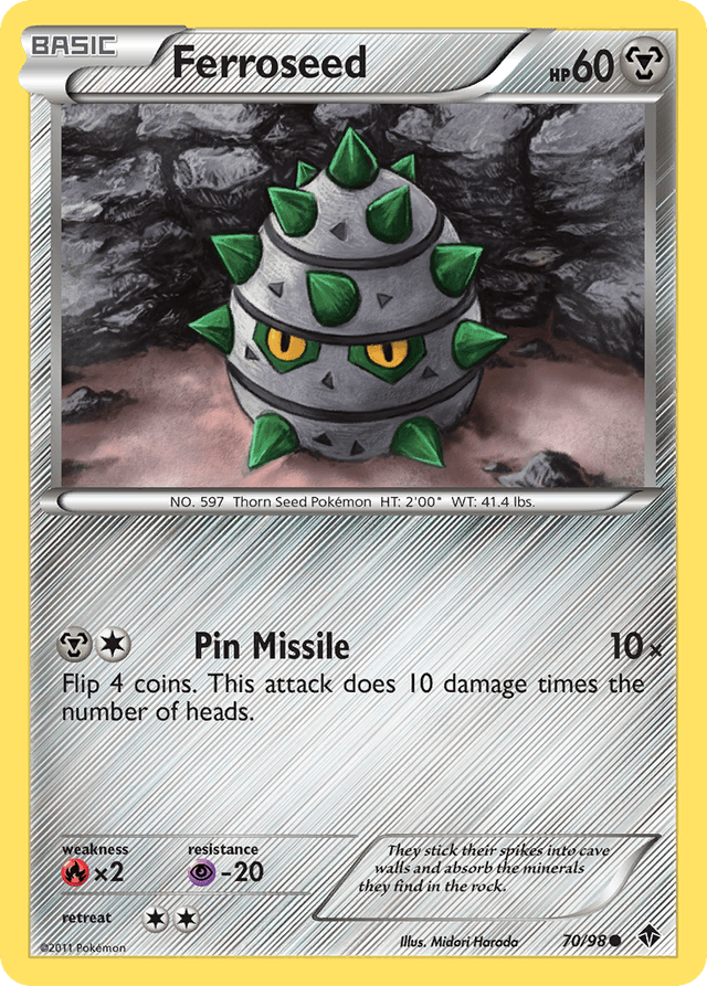 Carta Ferroseed 70/98 do set Emerging Powers — Pokémon TCG | Bynx