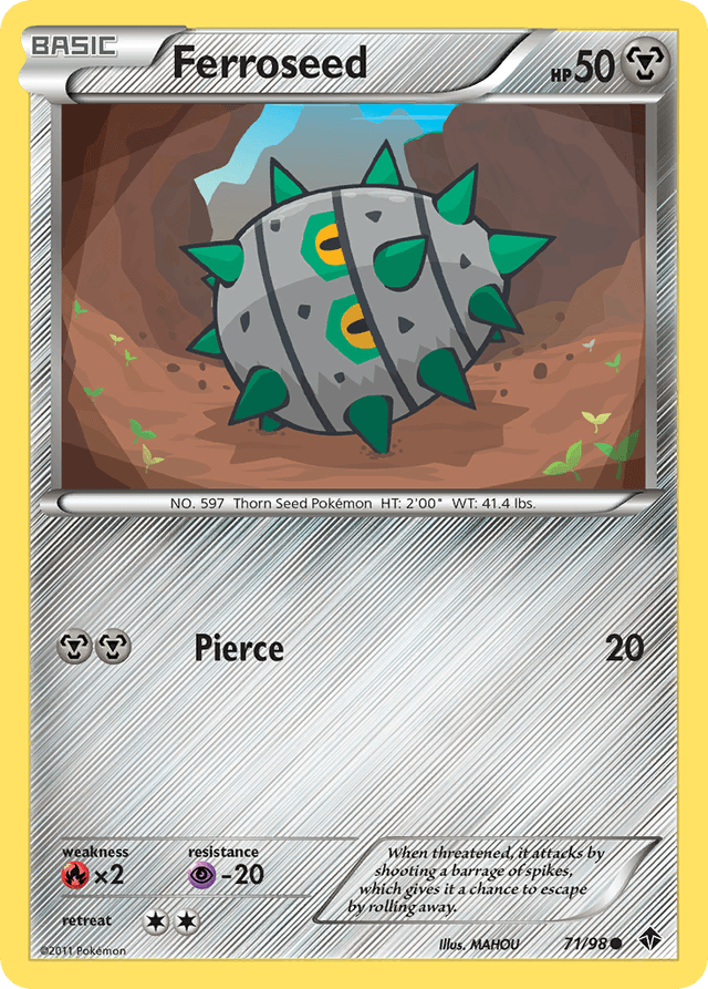 Carta Ferroseed 71/98 do set Emerging Powers — Pokémon TCG | Bynx