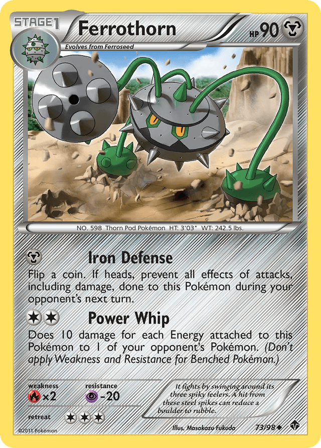 Carta Ferrothorn 73/98 do set Emerging Powers — Pokémon TCG | Bynx