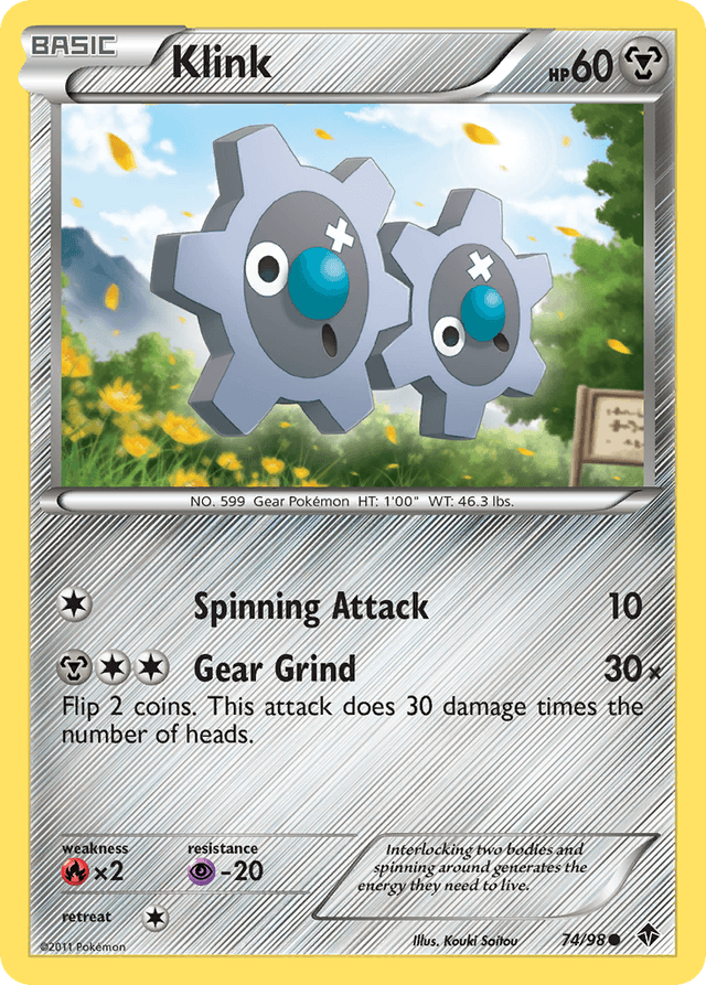 Carta Klink 74/98 do set Emerging Powers — Pokémon TCG | Bynx