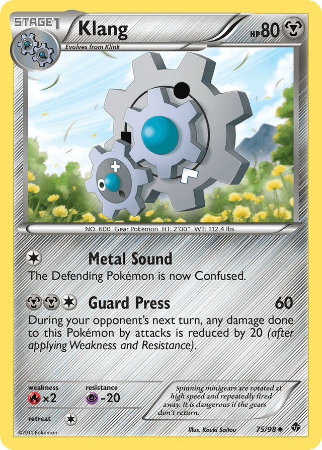 Carta Klang 75/98 do set Emerging Powers — Pokémon TCG | Bynx