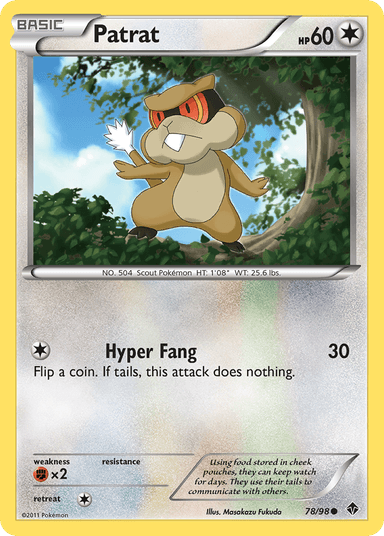 Carta Patrat 78/98 do set Emerging Powers — Pokémon TCG | Bynx