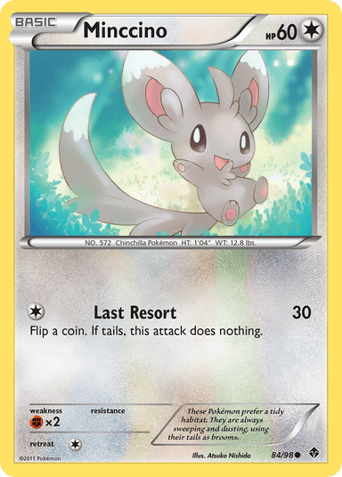 Carta Minccino 84/98 do set Emerging Powers — Pokémon TCG | Bynx
