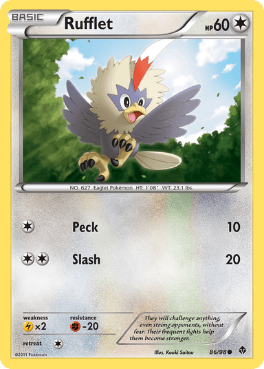 Carta Rufflet 86/98 do set Emerging Powers — Pokémon TCG | Bynx
