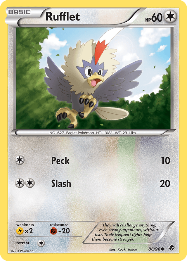 Carta Rufflet 86/98 do set Emerging Powers — Pokémon TCG | Bynx