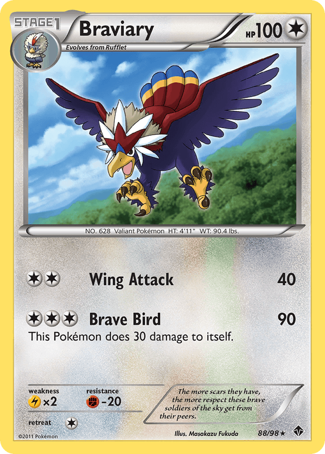 Carta Braviary 88/98 do set Emerging Powers — Pokémon TCG | Bynx