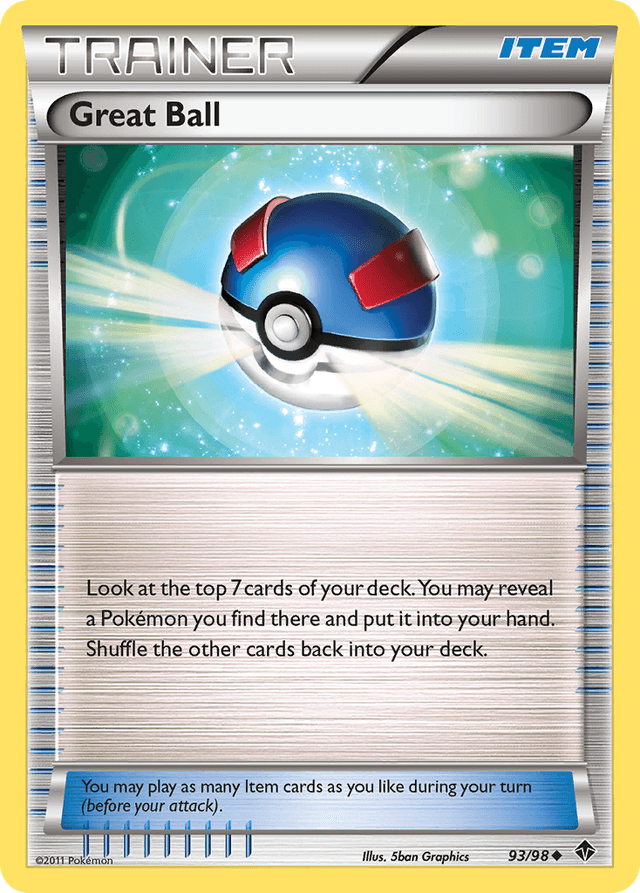 Carta Great Ball 93/98 do set Emerging Powers — Pokémon TCG | Bynx