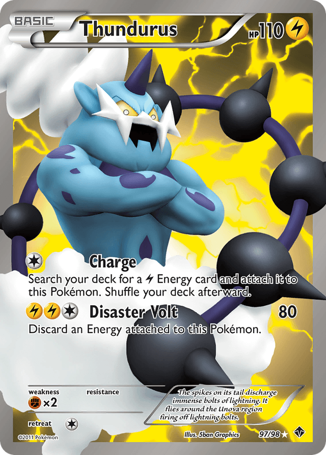 Carta Thundurus 97/98 do set Emerging Powers — Pokémon TCG | Bynx