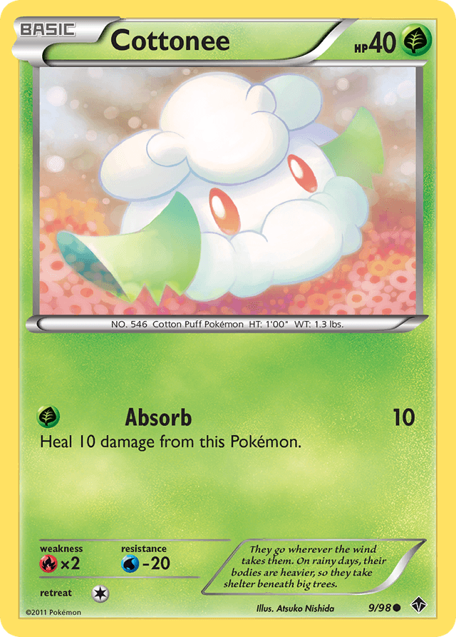 Carta Cottonee 9/98 do set Emerging Powers — Pokémon TCG | Bynx