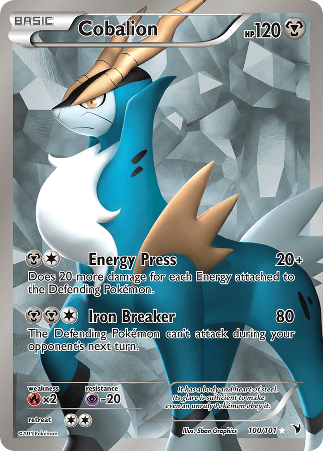 Carta Cobalion 100/101 do set Noble Victories — Pokémon TCG | Bynx