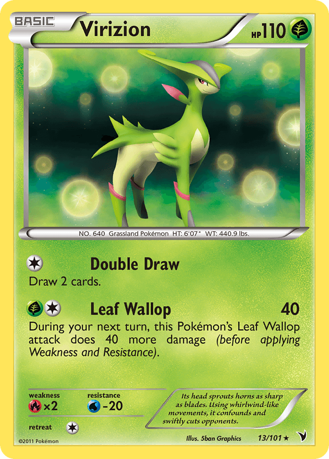 Carta Virizion 13/101 do set Noble Victories — Pokémon TCG | Bynx