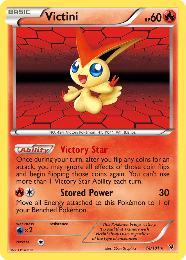 Carta Victini 14/101 do set Noble Victories — Pokémon TCG | Bynx
