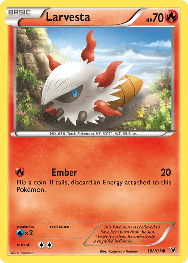 Carta Larvesta 19/101 do set Noble Victories — Pokémon TCG | Bynx