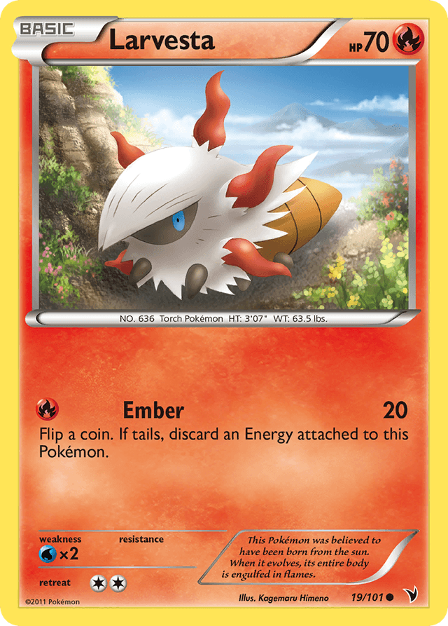 Carta Larvesta 19/101 do set Noble Victories — Pokémon TCG | Bynx