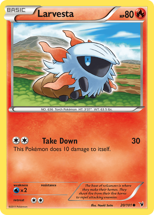 Carta Larvesta 20/101 do set Noble Victories — Pokémon TCG | Bynx