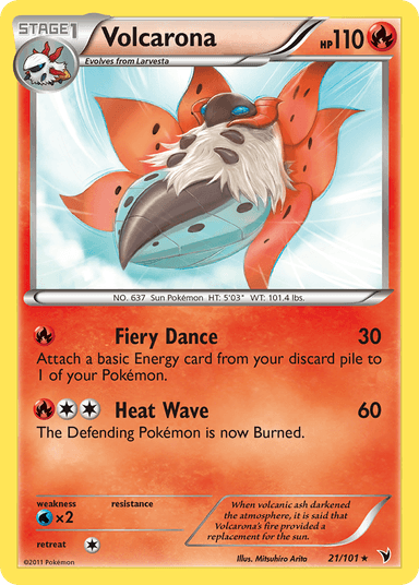 Carta Volcarona 21/101 do set Noble Victories — Pokémon TCG | Bynx