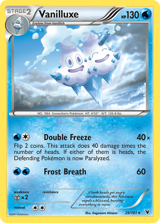 Carta Vanilluxe 29/101 do set Noble Victories — Pokémon TCG | Bynx
