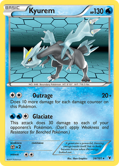 Carta Kyurem 34/101 do set Noble Victories — Pokémon TCG | Bynx
