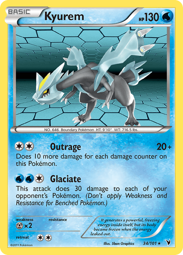 Carta Kyurem 34/101 do set Noble Victories — Pokémon TCG | Bynx