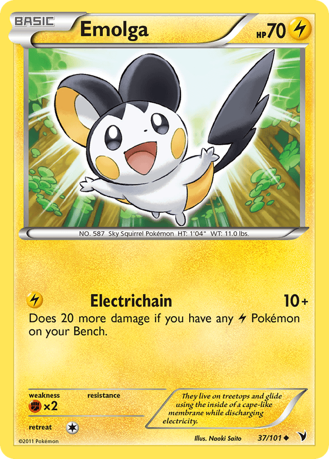 Carta Emolga 37/101 do set Noble Victories — Pokémon TCG | Bynx
