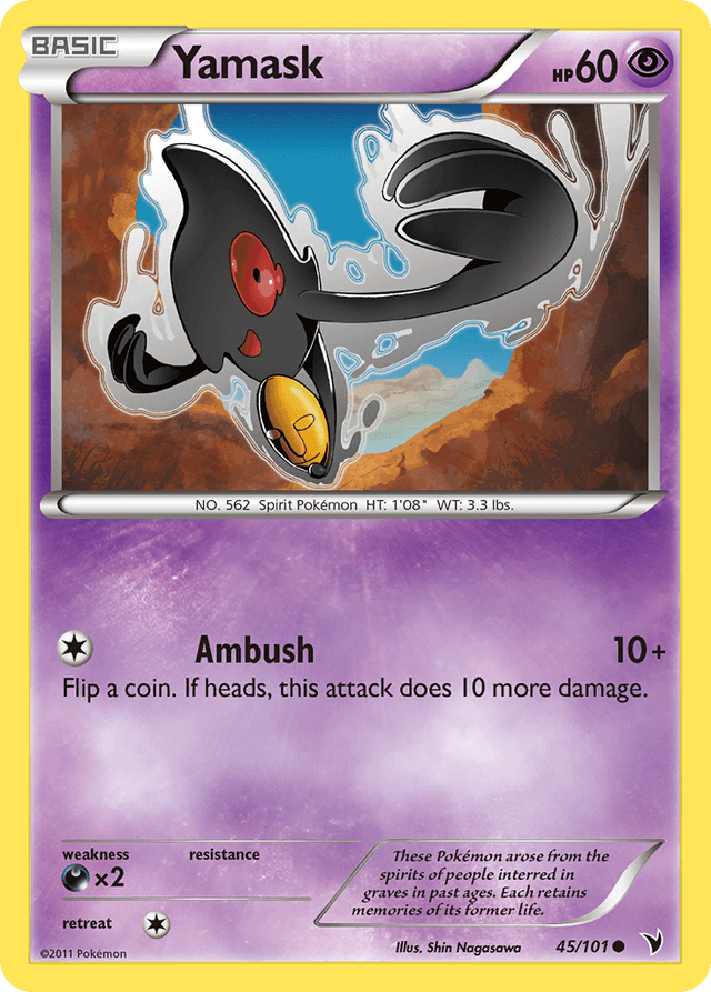 Carta Yamask 45/101 do set Noble Victories — Pokémon TCG | Bynx