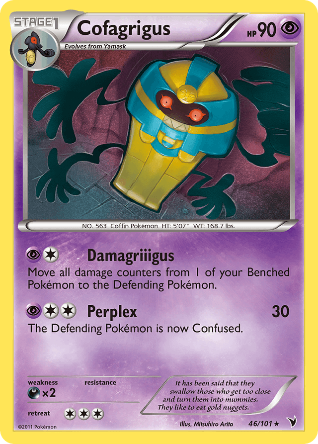 Carta Cofagrigus 46/101 do set Noble Victories — Pokémon TCG | Bynx