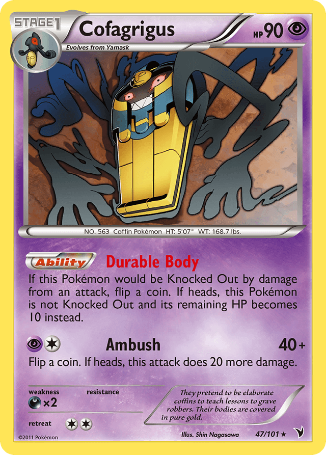 Carta Cofagrigus 47/101 do set Noble Victories — Pokémon TCG | Bynx